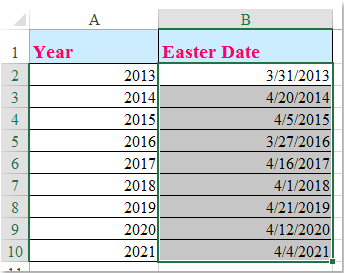 doc calculate easter date 1