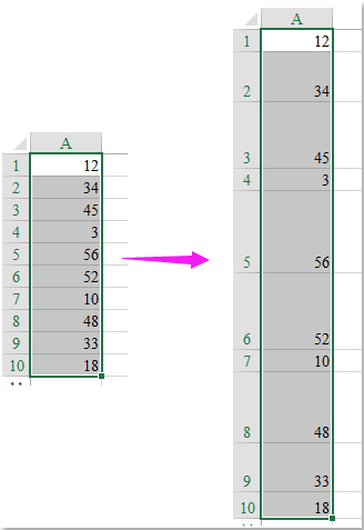 doc change row height by value 1