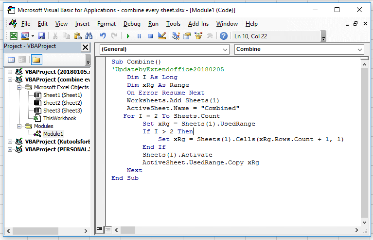 doc collect sheets into one 4