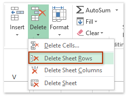 Delete Sheet Rows feature