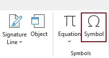 screenshot of opening the Symbol window.