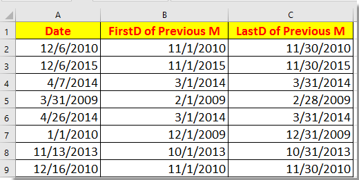 doc previous month last day first day 1