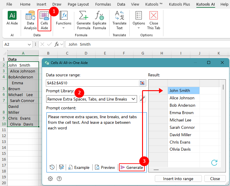 Cells AI All-in-One Aide window