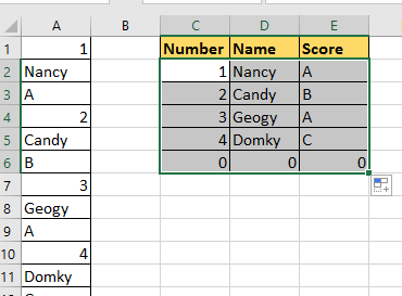 doc rows to columns rows 3