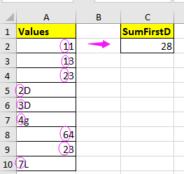 doc sum first digit 1