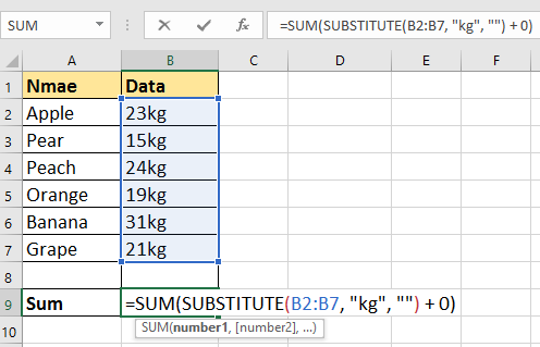 doc sum numbers with units 2