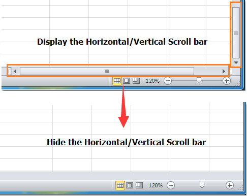 How To Show Or Hide Horizontal Vertical Scroll Bar In Microsoft Excel