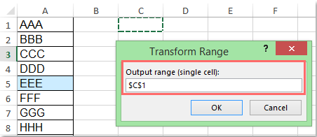 doc transpose every 5 rows 9