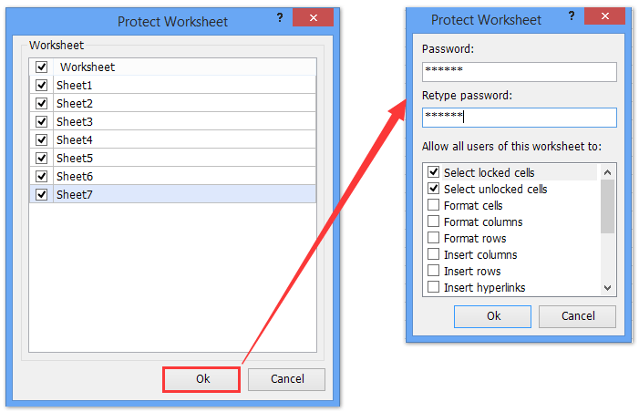 protect multiple sheets