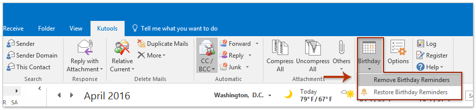 remove restore birthday reminders