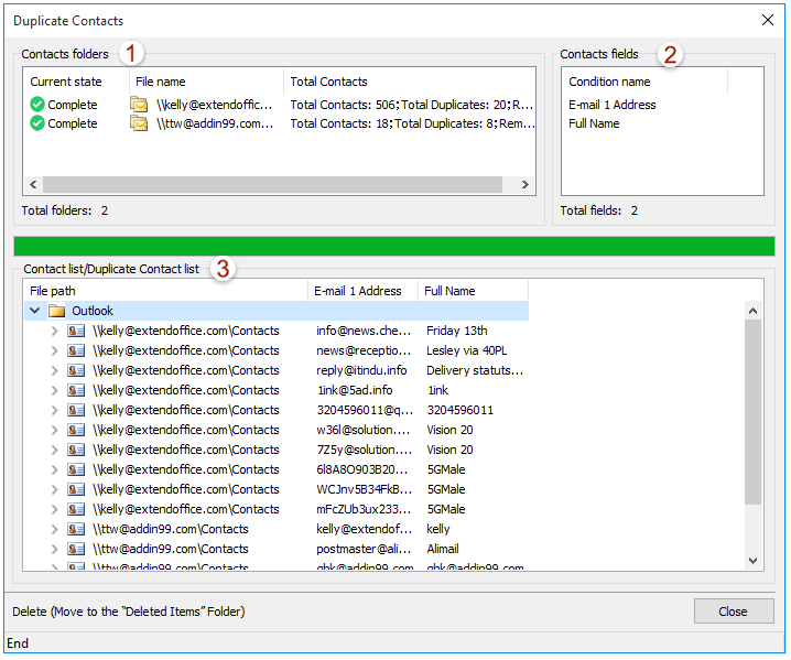 ad outlook delete duplicate contacts 1