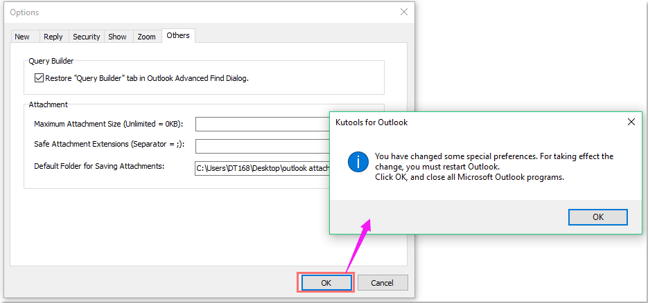 doc change default attachment location 011