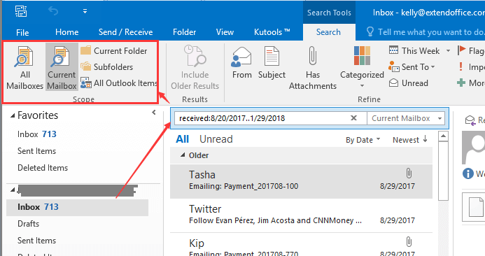 doc export emai in date range 1