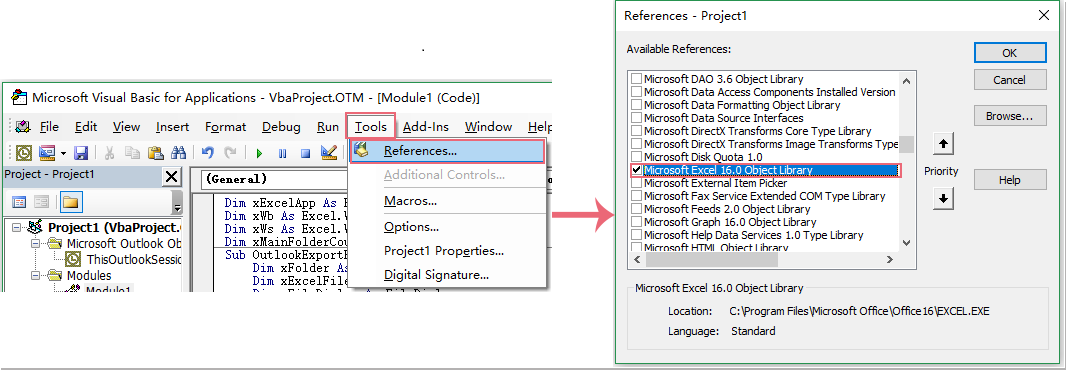 doc export folder structure to excel 1