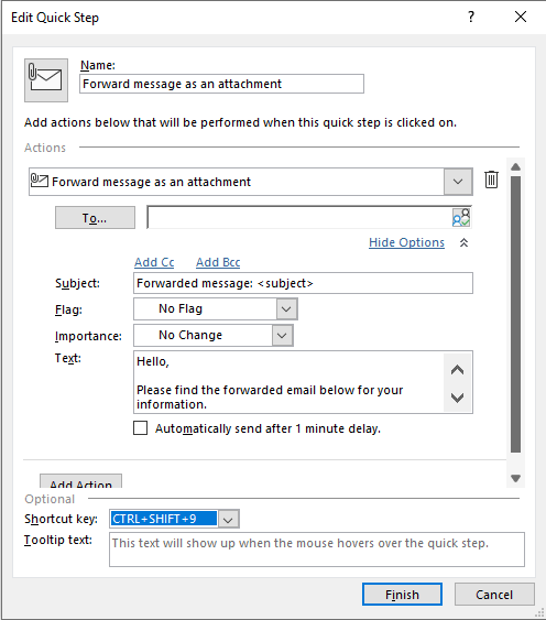 doc forward as attachment