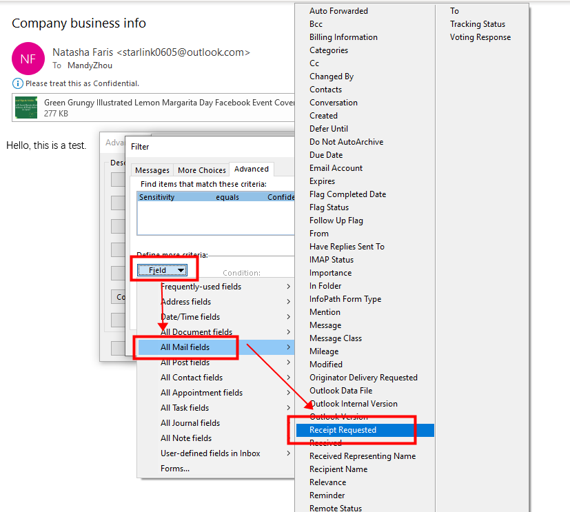 doc highlight confidential emails with receipt request 13