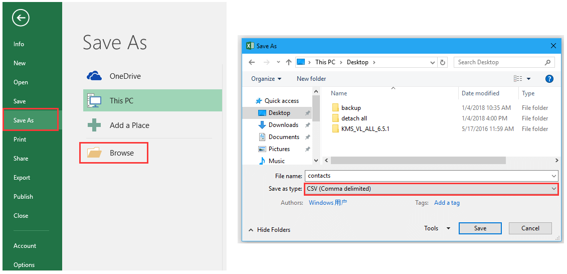 doc import contacts from excel 2