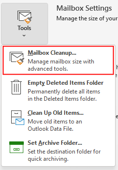 doc reduce mailbox size 6