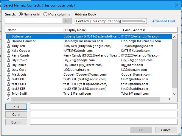 doc sort recipients by name 4