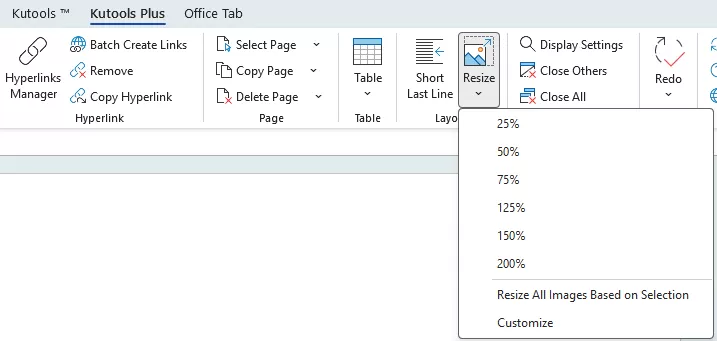 Resize images