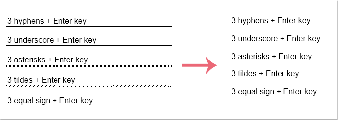 doc remove horizontal lines 5