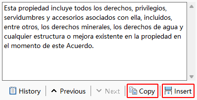 Insert or copy translated content