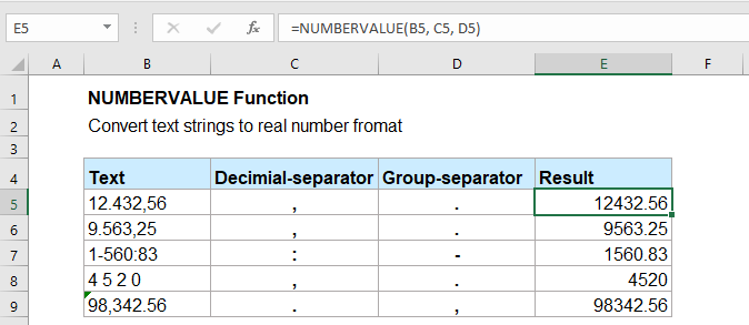 doc numbervalue function 1