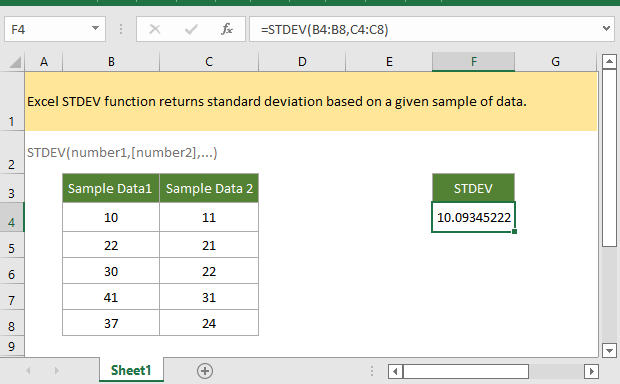 doc stdev function 1