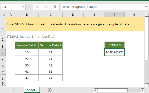 doc stdev function 1