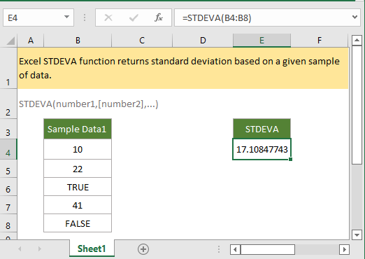 doc stdev function 1