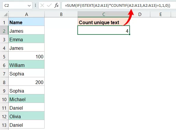 result by using kutools