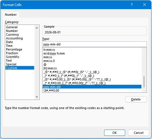 Format cells of a selected data type in bulk