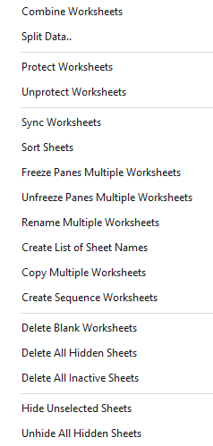 A Collection of Sheet Tools