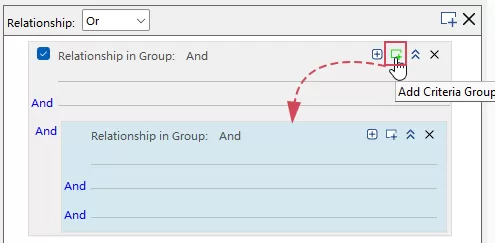 Add Criteria Group