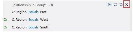 Delete a criteria group