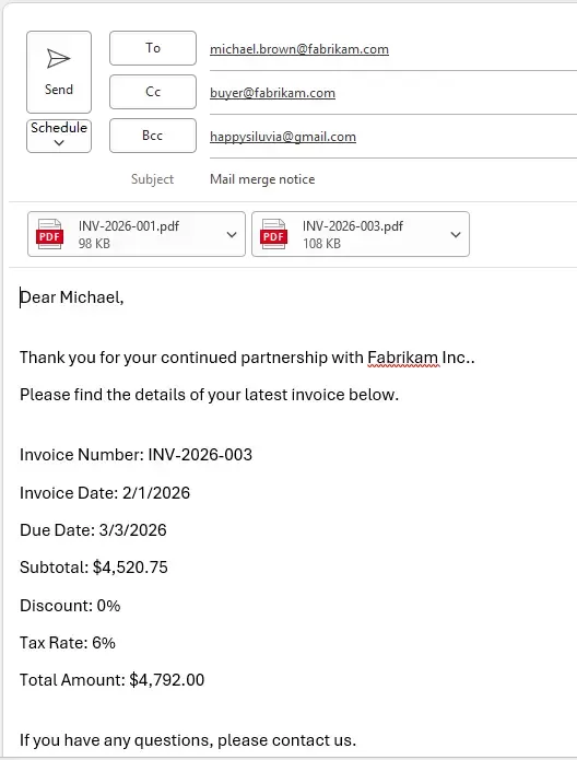 the complete email preview in outlook