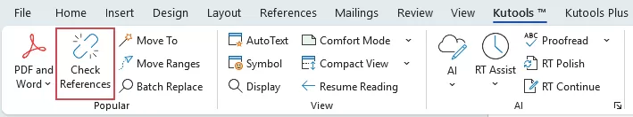enable Check References feature