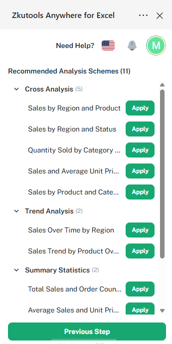 Review the Recommended Analysis Schemes