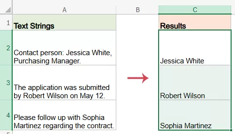 insert the results to worksheet