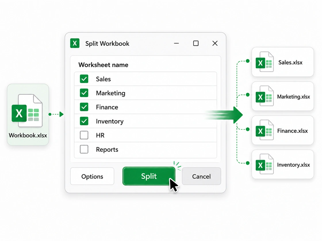 Split Workbook in Kutools for Excel