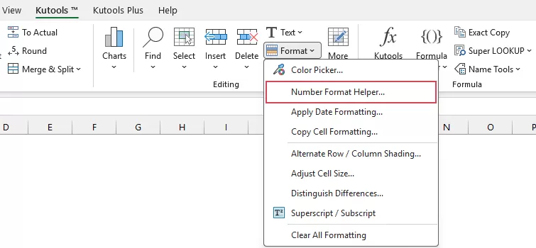 enable Number Format Helper feature