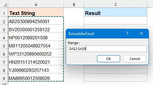 Select the data range