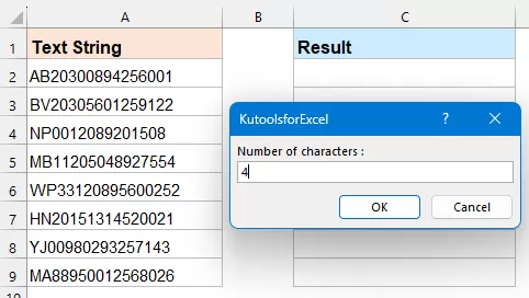 Enter the number of characters