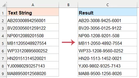 Insert Characters Every X Characters with VBA code