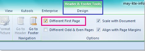 headers in excel for mac