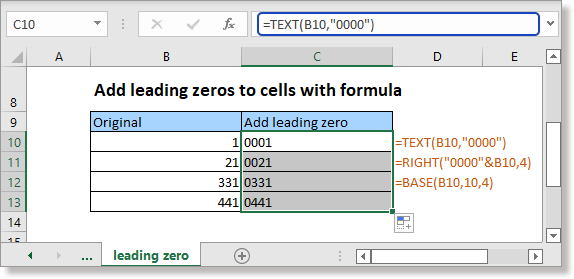 doc add leading zeros 1