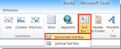 create excel chart text box win10