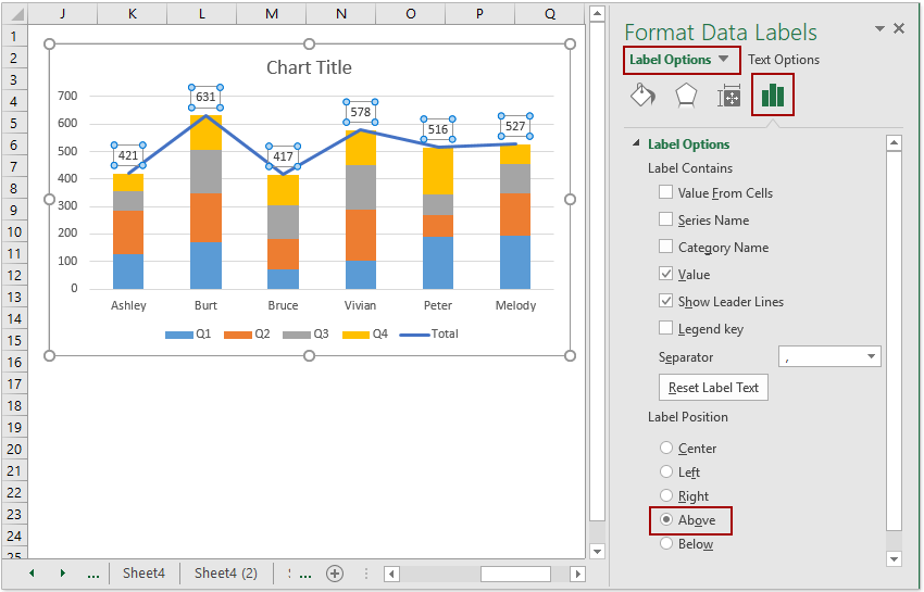 How To Add Total Labels To Stacked Column Chart In Excel