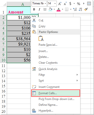 dollar signs in excel for mac