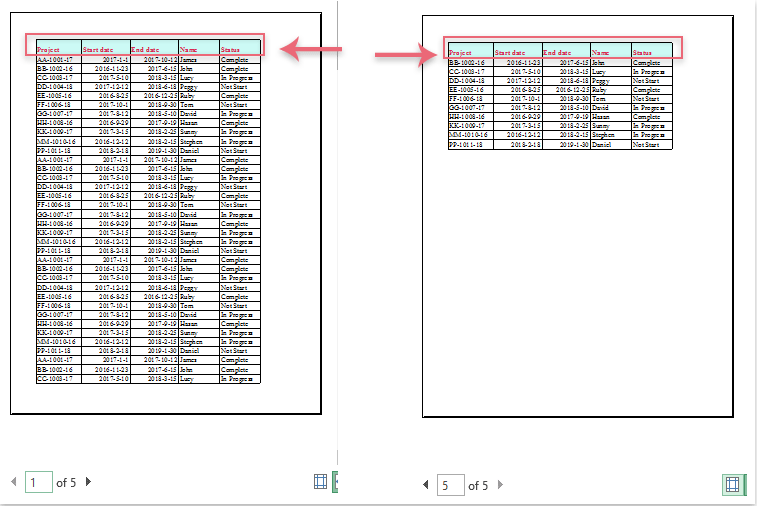 trying to freeze frame in excel it duplicates the image